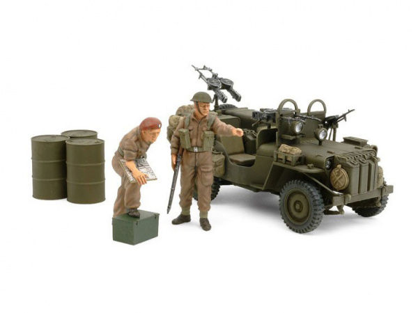 25423 Tamiya Английский внедорожник SAS Commando Vehicle 1944 с двумя фигурами (1:35)