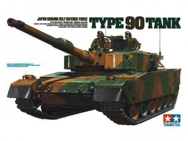 35208 Tamiya Современный японский танк Type 90  с 2-мя фигурами (1:35)