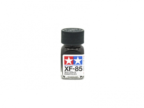 XF-85 Rubber Black flat, enamel paint 10 ml. (Чёрная Резина матовый) Tamiya 80385