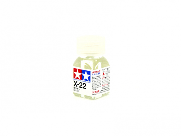 X-22 Clear gloss, enamel paint 10 ml. (Бесцветный прозрачный глянцевый) Tamiya 80022