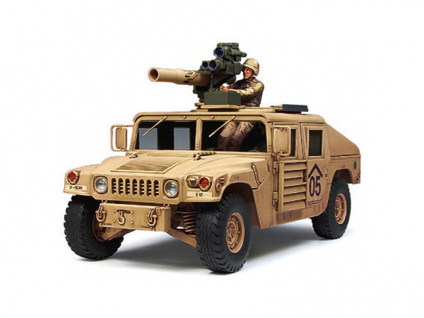 35267 Tamiya M1025 Humvee Хаммер с противотанковой ракетной установкой и двумя фигурами (1:35)