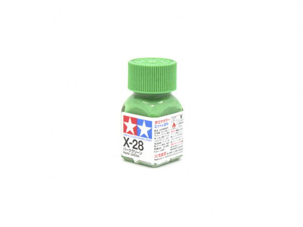 X-28 Park Green gloss, enamel paint 10 ml.(Травянистый зелёный глянцевый) Tamiya 80028