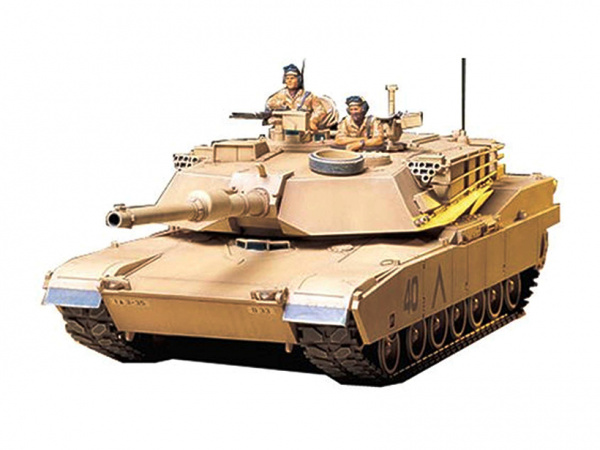 35156 Tamiya Американский танк M1A1 Abrams с 120-мм пушкой и 2 фигурами танкистов (1:35)