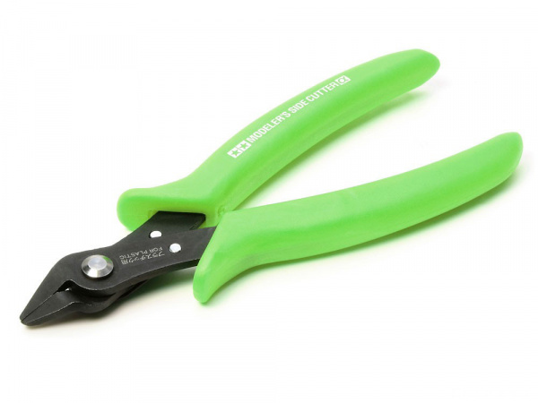 69940 Tamiya Кусачки-бокорезы для пластика с зелеными флюорисцентными ручками.