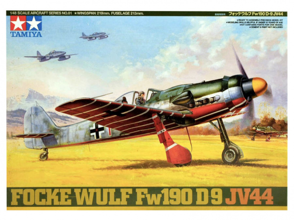 61081 Tamiya Немецкий истребитель Focke-Wulf Fw190 D-9 JV44 (1:48)