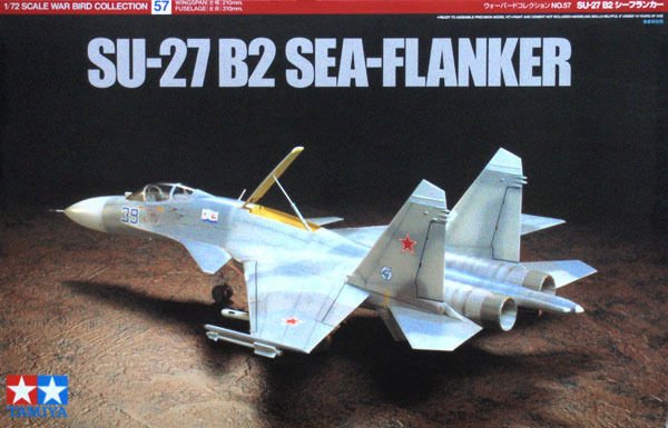 60757 Tamiya Российский сверхзвуковой тяжелый истребитель SU-27 B2 Sea-Flanker (1:72)