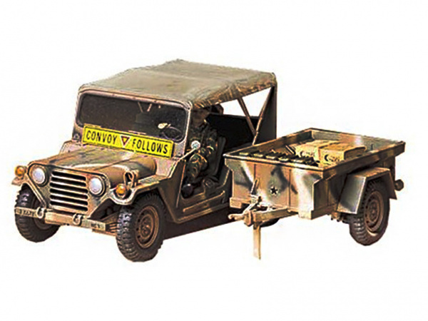 35130 Tamiya Американский внедорожник M151A2  с прицепом М416 и 1 фигурой (1:35)