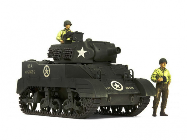 35312 Tamiya Американская 75-мм самоходная гаубица M8 с 3-мя фигурами. (1:35)