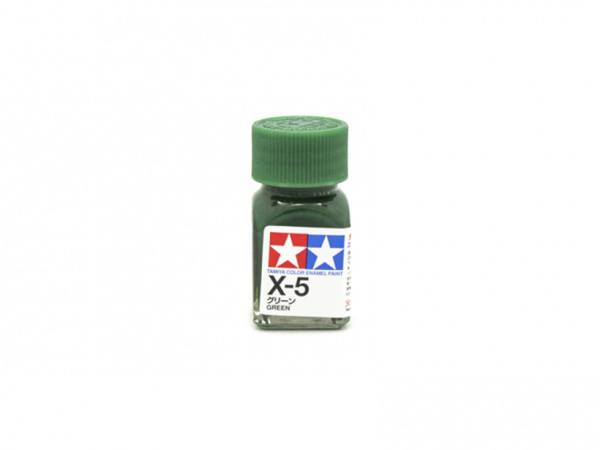 X-5 Green gloss, enamel paint 10 ml. (Зелёный глянцевый) Tamiya 80005