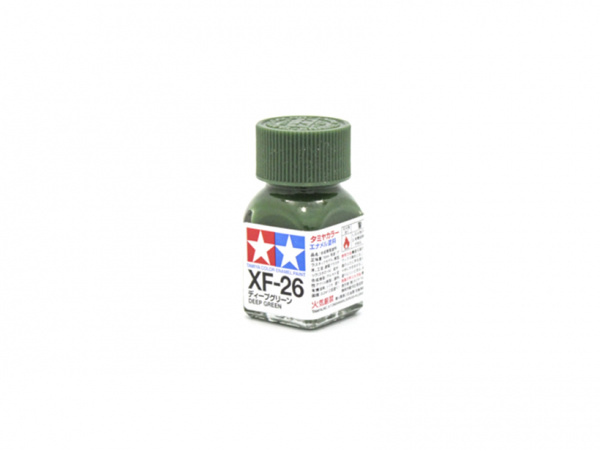 XF-26 Deep Green flat, enamel paint 10 ml. (Насыщенный Зелёный матовый) Tamiya 80326