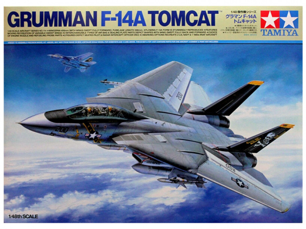 61114 Tamiya Американский реактивный истрибитель Grumman F-14A Tomcat (1:48)