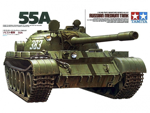 35257 Tamiya Советский танк 55А с одной фигурой (1:35)