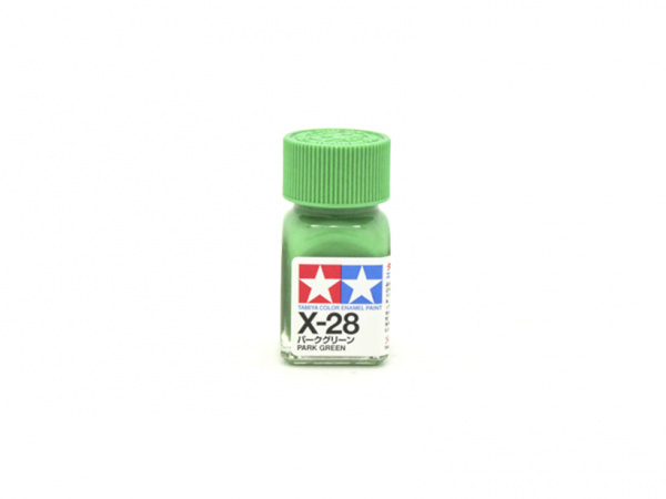 X-28 Park Green gloss, enamel paint 10 ml.(Травянистый зелёный глянцевый) Tamiya 80028