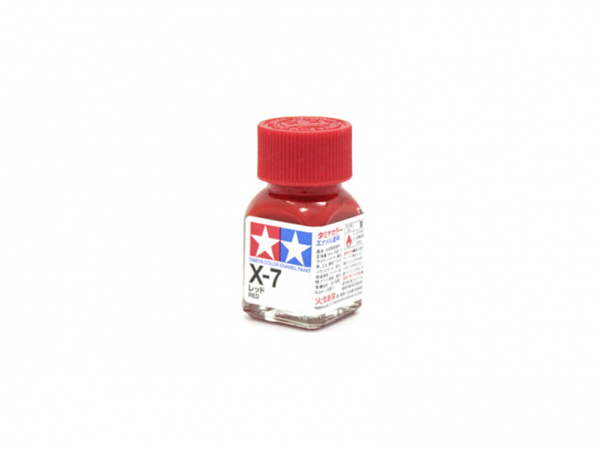 X-7 Red gloss, enamel paint 10 ml. (Красный глянцевый) Tamiya 80007