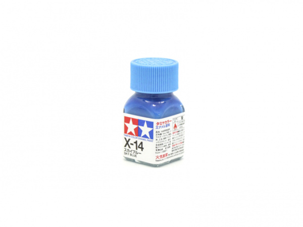 X-14 Sky Blue gloss, enamel paint 10 ml. (Небесный голубой, глянцевый) Tamiya 80014