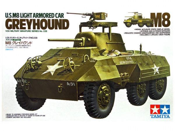 35228 Tamiya Американский лёгкий бронеавтомобиль М8 Greyhound (1:35)