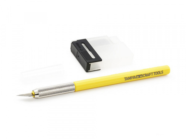 69941 Tamiya Модельный ножик с 25 доп.лезвиями и с желтой ручкой (ограниченный выпуск).