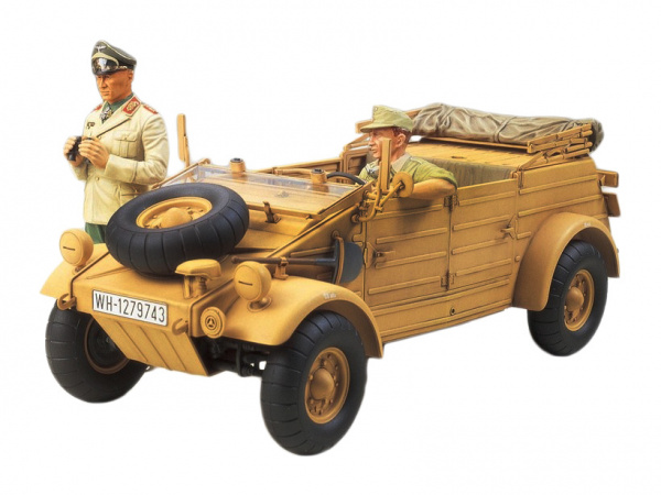 36202 Tamiya Немецкий автомобиль Kubelwagen Type 82 (Africa Corps), с двумя фигурами (1:16)