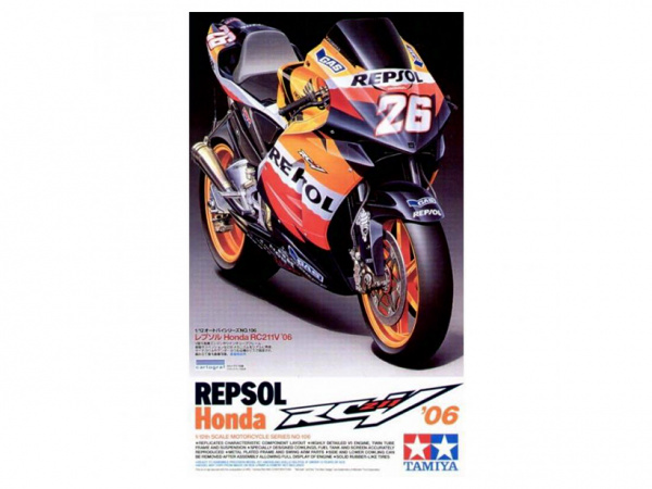 14106 Tamiya Мотоцикл Repsol Honda RC211V `06 (1:12)