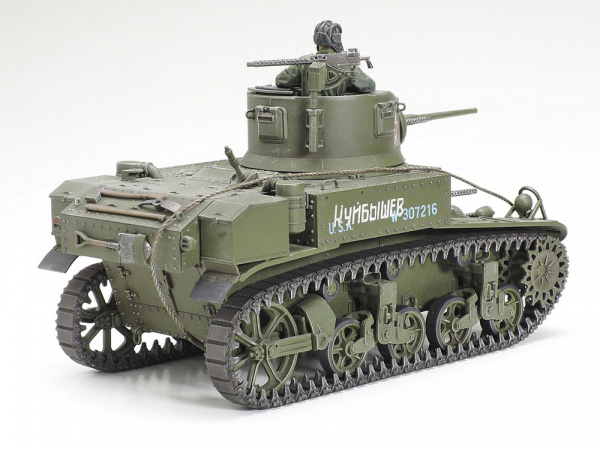 35360 Tamiya Американский легкий танк M3 Stuart, поздних выпусков с фигурой командира (1:35)