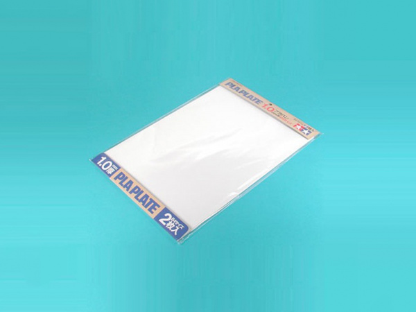 70124 Tamiya Пластик белый, толщина 1 мм, размер В4 (364х257мм) 2 листа.