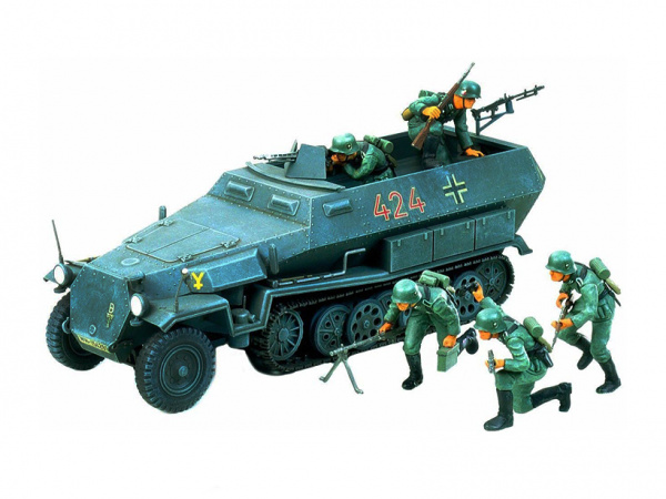 35020 Tamiya Немецкий полугусеничный БТР Hanomag Sd.kfz251/1 c 5 фигурами (1:35)