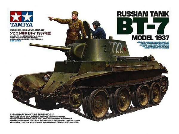 35327 Tamiya Советский танк БТ-7 (выпуск 1937 г), c 2-мя фигурами (1:35)
