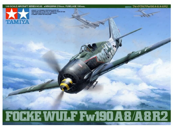 61095 Tamiya Немецкий истребитель Focke-Wulf FW190 A-8/A-8 R2 (1:48)