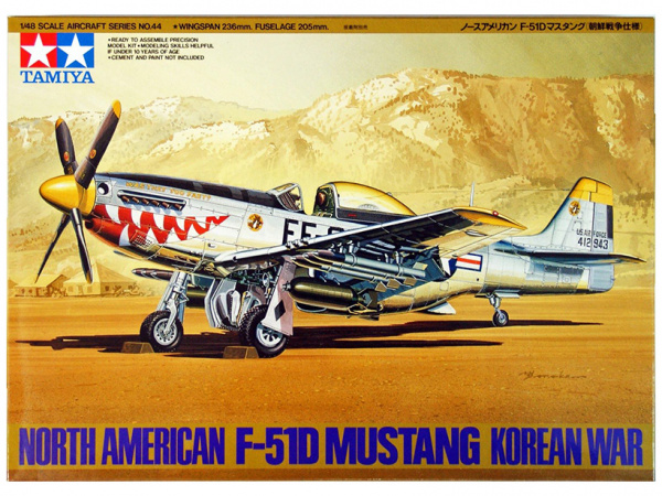 61044 Tamiya Американский истребитель N.A. P-51D Mustang Korean War (1:48)