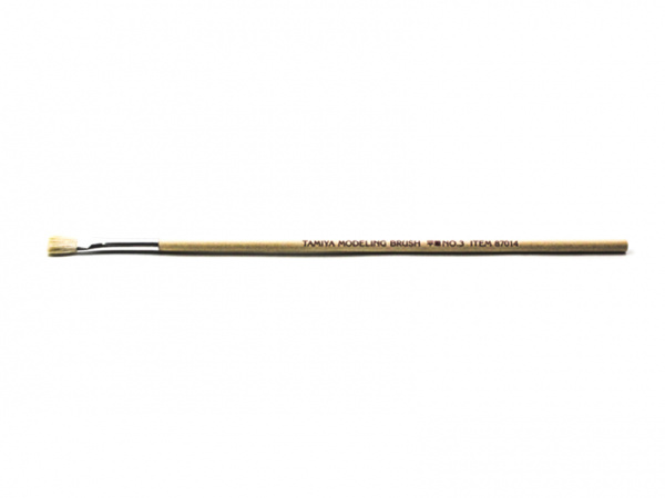 87014 Tamiya Кисточка плоская широкая (конский волос, ручка дерево)