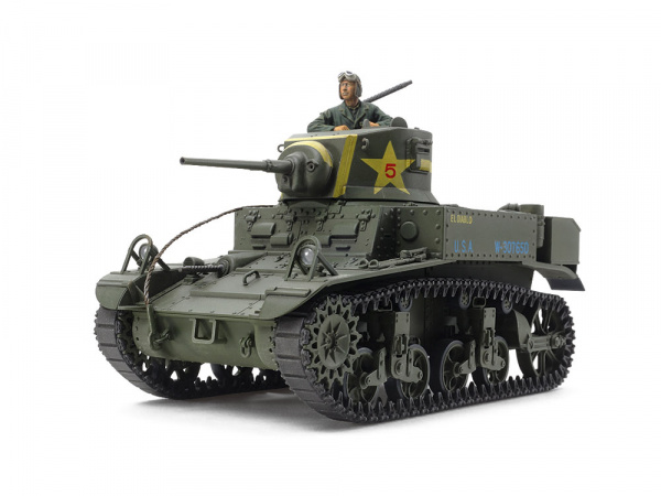 35360 Tamiya Американский легкий танк M3 Stuart, поздних выпусков с фигурой командира (1:35)