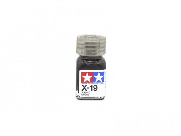 X-19 Smoke gloss, enamel paint 10 ml. (Дымчатый прозрачный глянцевый) Tamiya 80019