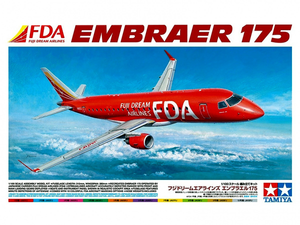92197 Tamiya Самолёт Embraer 175 Fuji Dream Airlines (1:100)