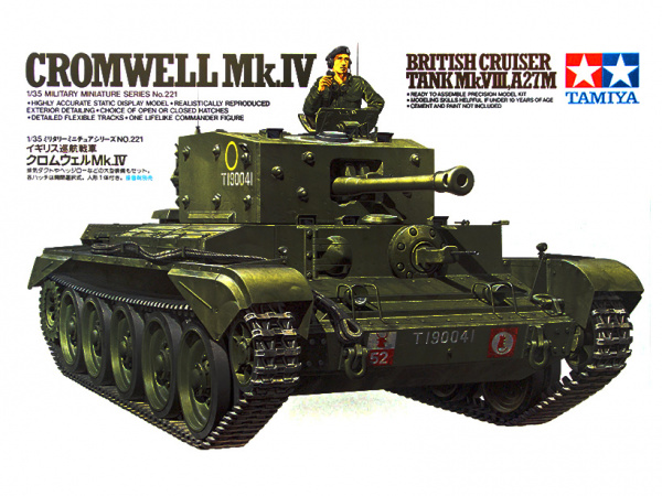 35221 Tamiya Английский средний крейсерский танк Mk.VIII Кромвель Mk.IV с фигурой командира (1:35)