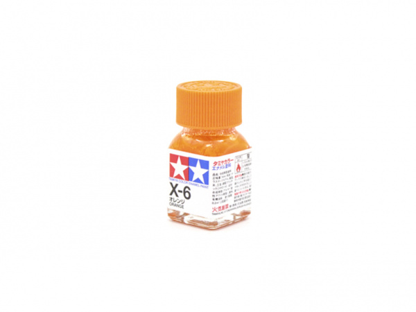 X-6 Orange gloss, enamel paint 10 ml. (Оранжевый глянцевый) Tamiya 80006