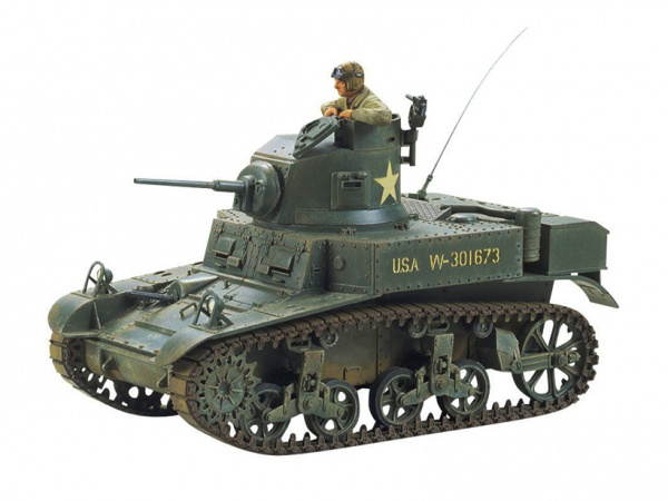 35042 Tamiya Американский легкий танк M3 Stuart с фигурой командира (1:35)