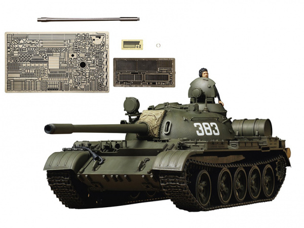 25145 Tamiya Советский танк 55А, с 1 фигурой (фототравление и металлический ствол ABER) (1:35)