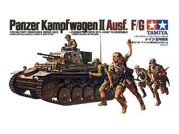 35009 Tamiya Немецкий танк Pzkpw II Ausf F/G с пятью фигурами (1:35)