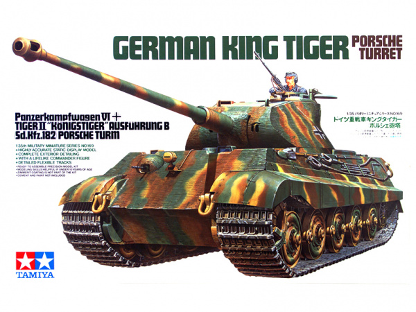 35169 Tamiya Германский тяжёлый танк King Tiger "Porsche Turret" с 1 фигурой танкиста (1:35)
