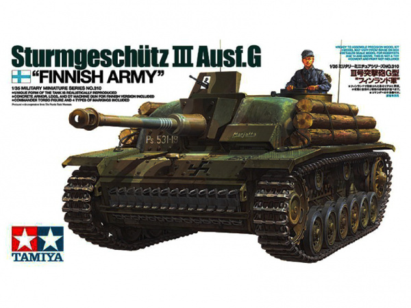35310 Tamiya САУ Sturmeschütz III Ausf.G (Финская Армия) с фигурой танкиста (1:35)
