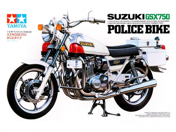 14020 Tamiya Мотоцикл Suzuki GSX750 Police Bike (1:12)