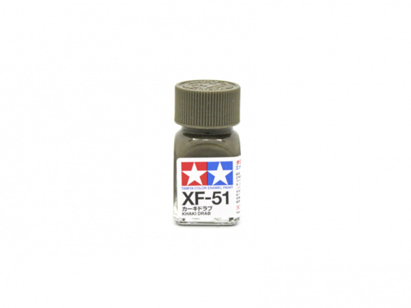 XF-51 Khaki Drab flat, enamel paint 10 ml. (Хаки Коричневый матовый) Tamiya 80351