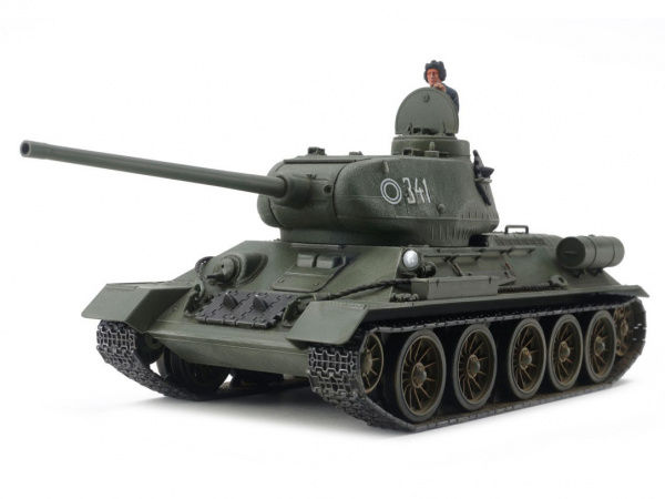 32599 Tamiya Советский танк T-34-85 с фигурой командира (1:48)