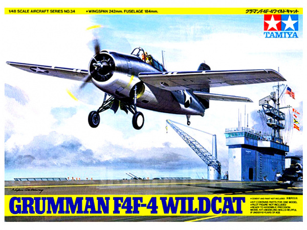 61034 Tamiya Американский истребитель-бомбардировщик Grumman F4F Wildcat (1:48)