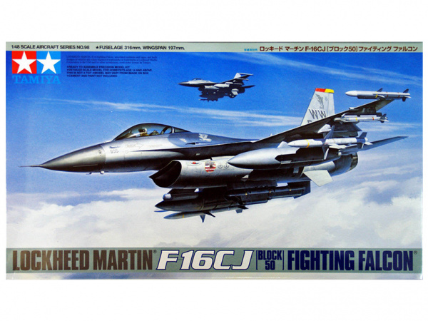 61098 Tamiya Американский лёгкий самолёт F-16CJ Fighting Falcon (1:48)