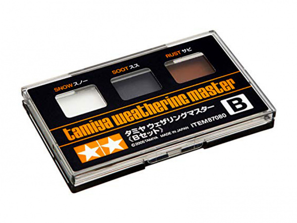 87080 Tamiya Набор пигментов B (снег, сажа, ржавчина)