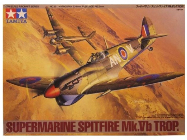 61035 Tamiya Британский истребитель Supermarine Spitfire Mk.Vb Trop. (1:48)