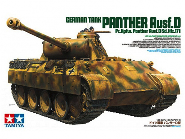 35345 Tamiya Немецкий танк Panther Ausf.D с 2-мя фигурами танкистов (1:35)