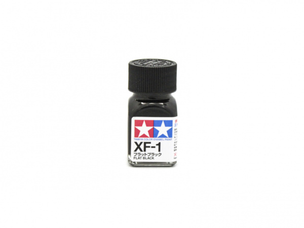 XF-1 Flat Black, enamel paint 10 ml. (Чёрный матовый) Tamiya 80301