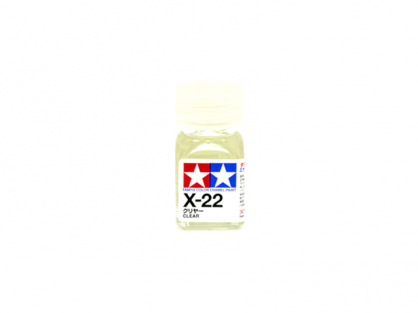 X-22 Clear gloss, enamel paint 10 ml. (Бесцветный прозрачный глянцевый) Tamiya 80022